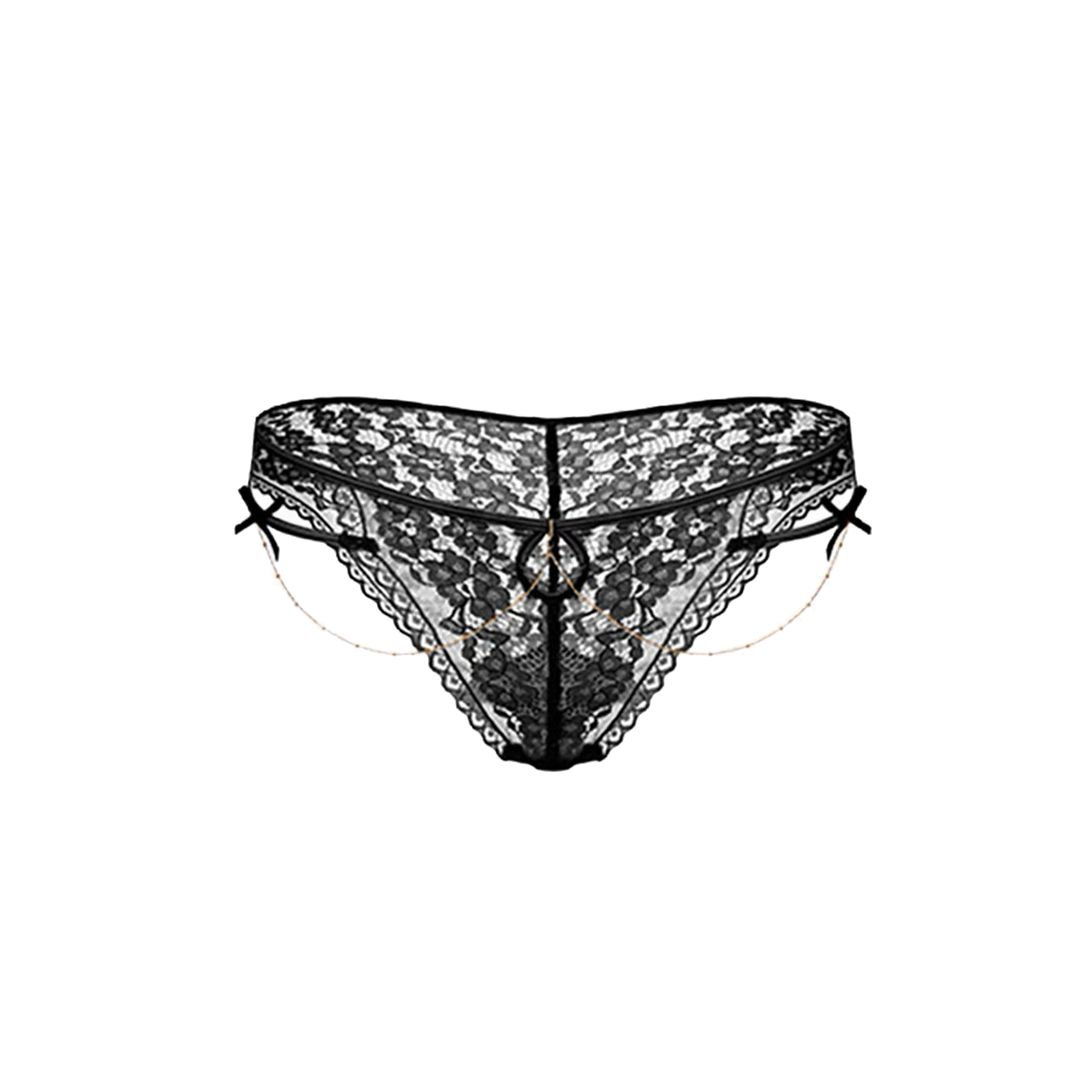Sexy Chain Bow Lace String Brief Panty
